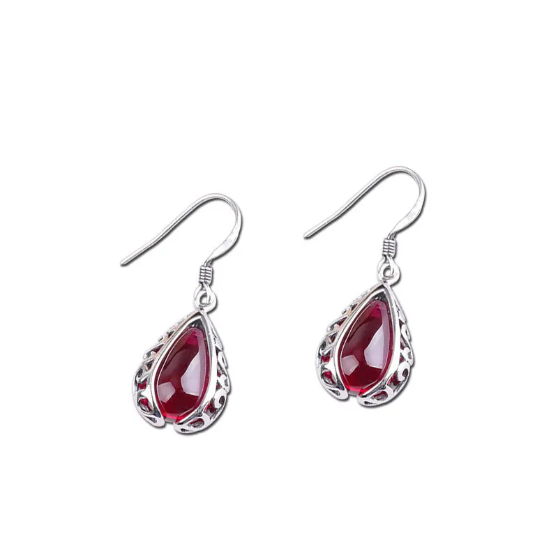 Vintage 925 Sterling Silver Hollow Dangle Earrings with Garnet for Women Girls,Free Shipping
Vintage 925 Sterling Silver Hollow Dangle Earrings with Garnet for Women Girls,Free Shipping