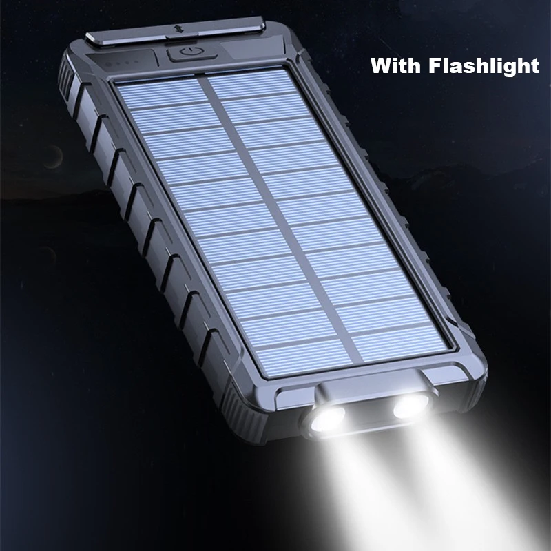 10000 mAh Solar Panel Power Bank Waterproof Charger Dual USB For Smartphone Port External With LED Flashlight Battery Power Bank 
10000 mAh Solar Panel Power Bank Waterproof Charger Dual USB For Smartphone Port External With LED Flashlight Battery Power Bank