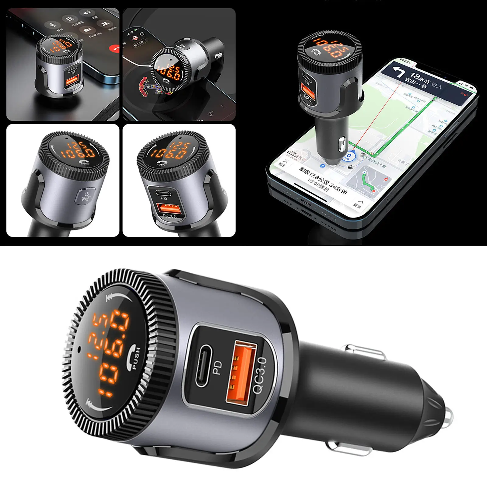 Bluetooth FM Transmitter Over Voltage Protection Support USB Port Music Player Fast Charger Universal for Car Kit
Bluetooth FM Transmitter Over Voltage Protection Support USB Port Music Player Fast Charger Universal for Car Kit