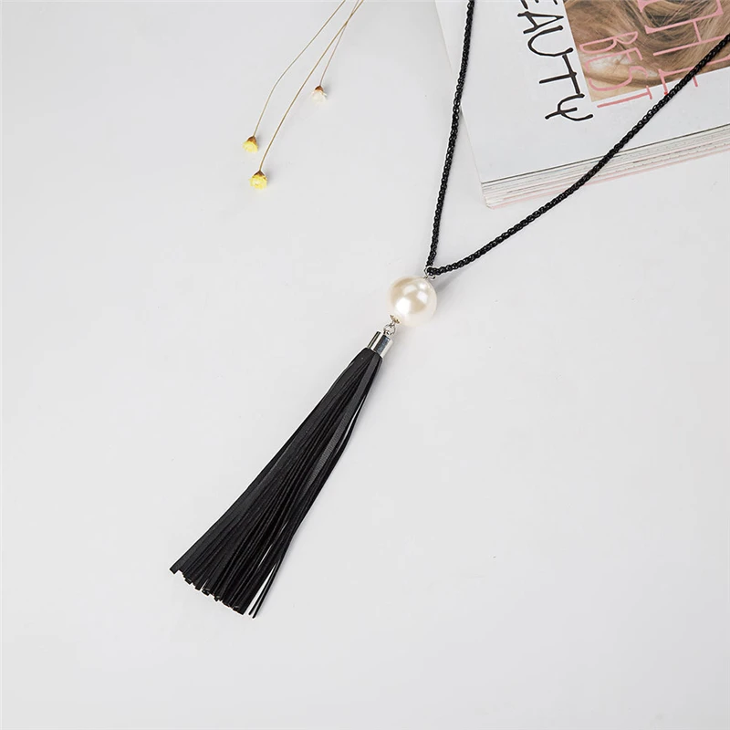 Luokey New Arrival Big Pearl Necklace For Women Sweater Chain Long Leather Tassel Pendant Necklaces Jewelry For Mothers Day Gift
Luokey New Arrival Big Pearl Necklace For Women Sweater Chain Long Leather Tassel Pendant Necklaces Jewelry For Mothers Day Gift