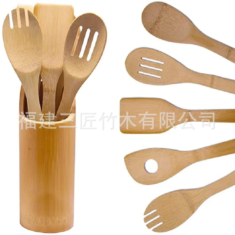 Wooden cooking spoon 6 piece set Bamboo shovel spoon cutlery set kitchen accessories cooking
Wooden cooking spoon 6 piece set Bamboo shovel spoon cutlery set kitchen accessories cooking