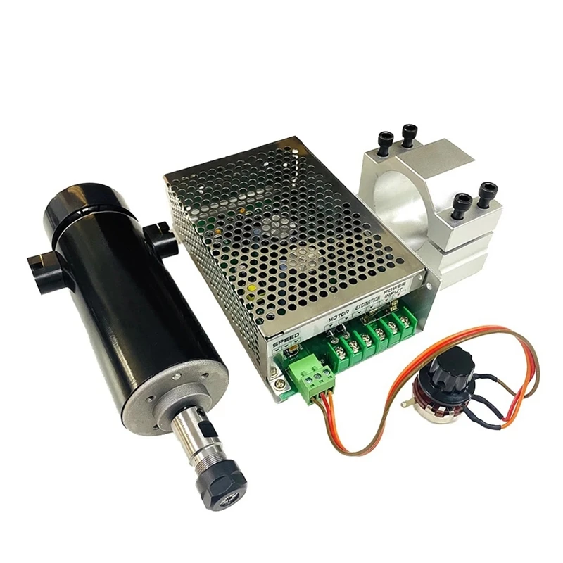 500W Clamps Air Cooled Air Cooled Spindle ER11 Chuck CNC Spindle Motor + 52mm Clamps + Power Supply Speed Governo
500W Clamps Air Cooled Air Cooled Spindle ER11 Chuck CNC Spindle Motor + 52mm Clamps + Power Supply Speed Governo