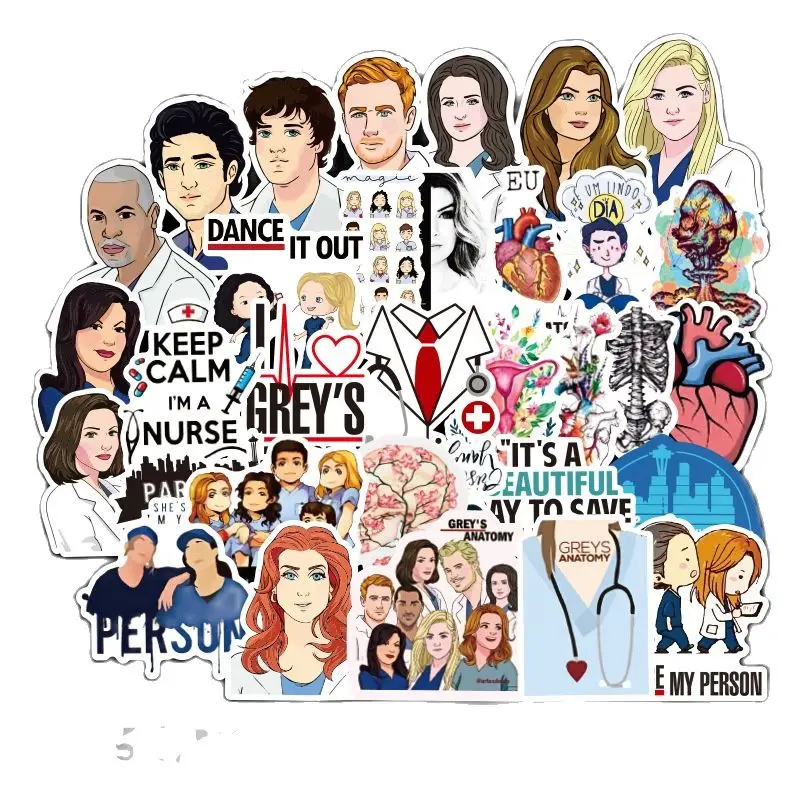 50Pcs TV Show Greys Anatomy Waterproof Stickers Kids Toy Sticker Sticker Car Decor Skateboard Sticker For Phone Diary Laptop
50Pcs TV Show Greys Anatomy Waterproof Stickers Kids Toy Sticker Sticker Car Decor Skateboard Sticker For Phone Diary Laptop