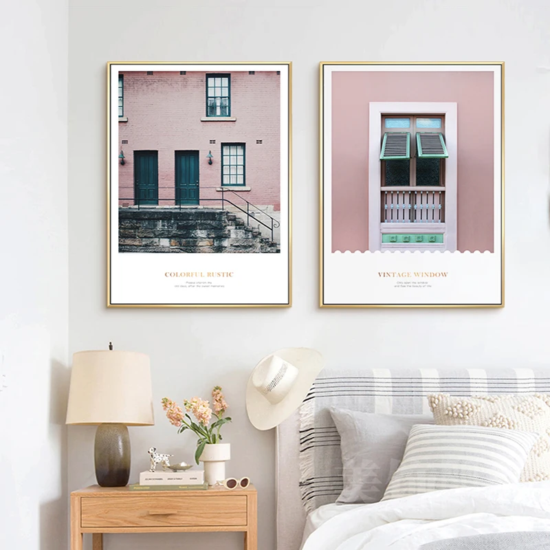 Nordic Canvas Painting Poster and Print Living Room Decoration Pink Building Girls Green Plant Bedroom Home Wall Art Decoration 
Nordic Canvas Painting Poster and Print Living Room Decoration Pink Building Girls Green Plant Bedroom Home Wall Art Decoration