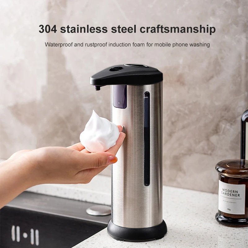 300mL Stainless Steel Automatic Soap Dispenser Household Automatic Hand Sanitizer Machine Touchless Soap Liquid Dispenser
300mL Stainless Steel Automatic Soap Dispenser Household Automatic Hand Sanitizer Machine Touchless Soap Liquid Dispenser