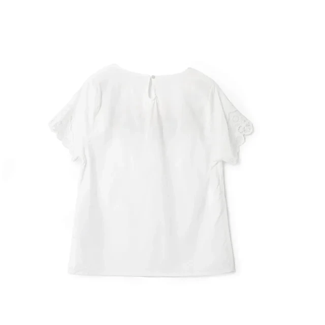 Women White Short Sleeve Tees Floral Embroidery Hollow out O-neck Summer 2021 Ladies Tshirts
Women White Short Sleeve Tees Floral Embroidery Hollow out O-neck Summer 2021 Ladies Tshirts