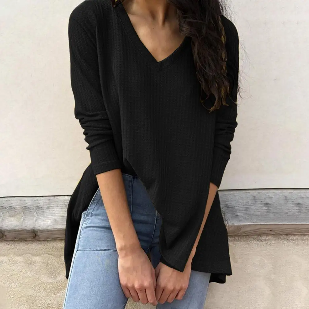 Women Blouse Solid Color Waffle Simple Spring Autumn Pullover Elegant Loose-fitting Long Sleeve Casual Pullover for Party
Women Blouse Solid Color Waffle Simple Spring Autumn Pullover Elegant Loose-fitting Long Sleeve Casual Pullover for Party