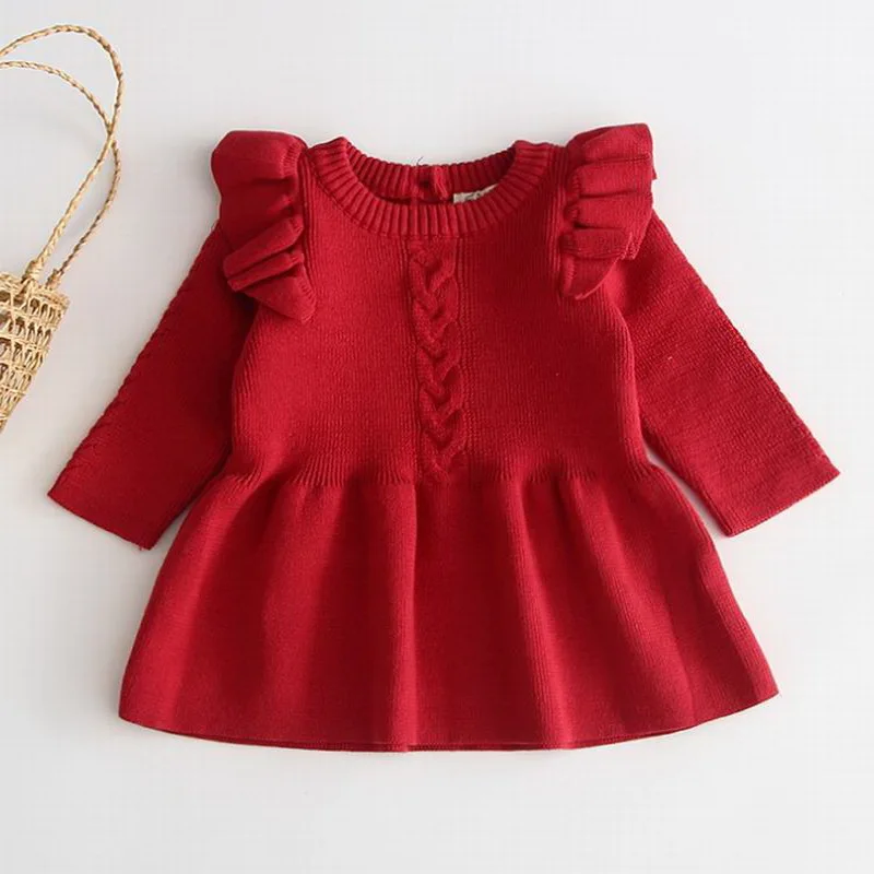 Winter Dress for Girls Baby Girl Sweater Dress Knitted Cotton Long Sleeve Sweet Dress for Baby Girl Clothes 0-4T E91003
Winter Dress for Girls Baby Girl Sweater Dress Knitted Cotton Long Sleeve Sweet Dress for Baby Girl Clothes 0-4T E91003