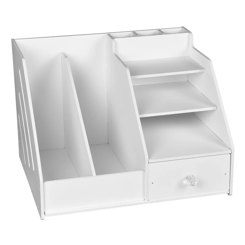 Multi Use Desktop Stationery Organizer Box with Document File Book Stand and Pen Holder Drawer Rack 
Multi Use Desktop Stationery Organizer Box with Document File Book Stand and Pen Holder Drawer Rack