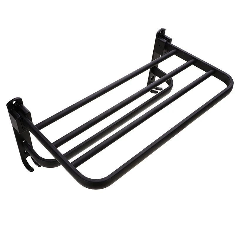 Bathroom Towel Rack Black Towel Holder Aluminum Wall Mounted Folding Storage Bath Towel Hanger Bathroom Hook Accessories
Bathroom Towel Rack Black Towel Holder Aluminum Wall Mounted Folding Storage Bath Towel Hanger Bathroom Hook Accessories