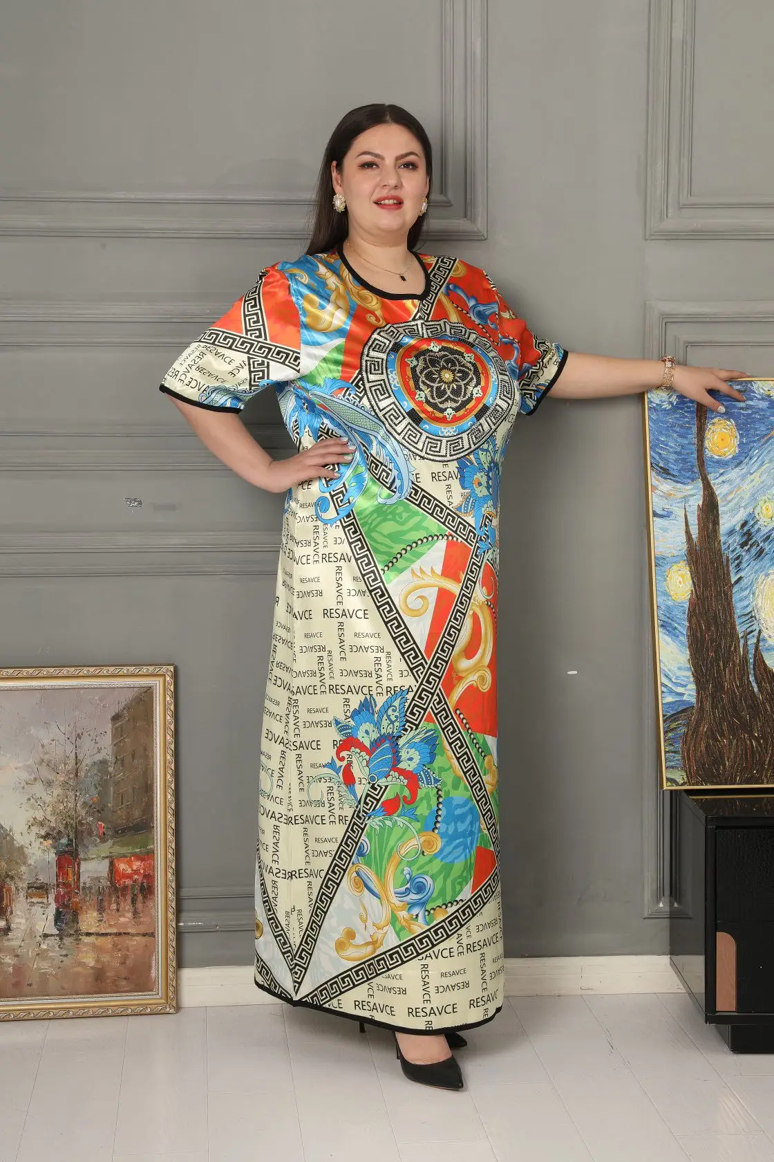 LIZHILIZHISummer Dress Print Short Sleeve African European American Beach Casual Maxi Vintage Map Dress Plus Size Women Clothing
LIZHILIZHISummer Dress Print Short Sleeve African European American Beach Casual Maxi Vintage Map Dress Plus Size Women Clothing
