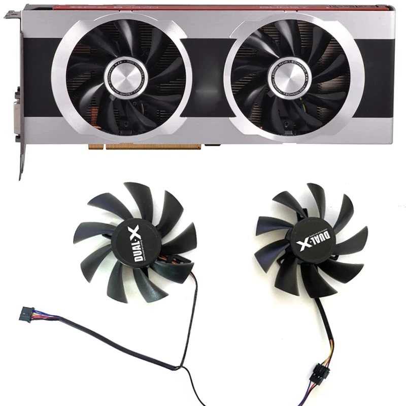 2PCS graphics card cooling fan 85MM FDC10U12S9-C 4PIN 12V 0.45A, suitable for XFX HD7950 HD7970 Dual-X graphics card
2PCS graphics card cooling fan 85MM FDC10U12S9-C 4PIN 12V 0.45A, suitable for XFX HD7950 HD7970 Dual-X graphics card