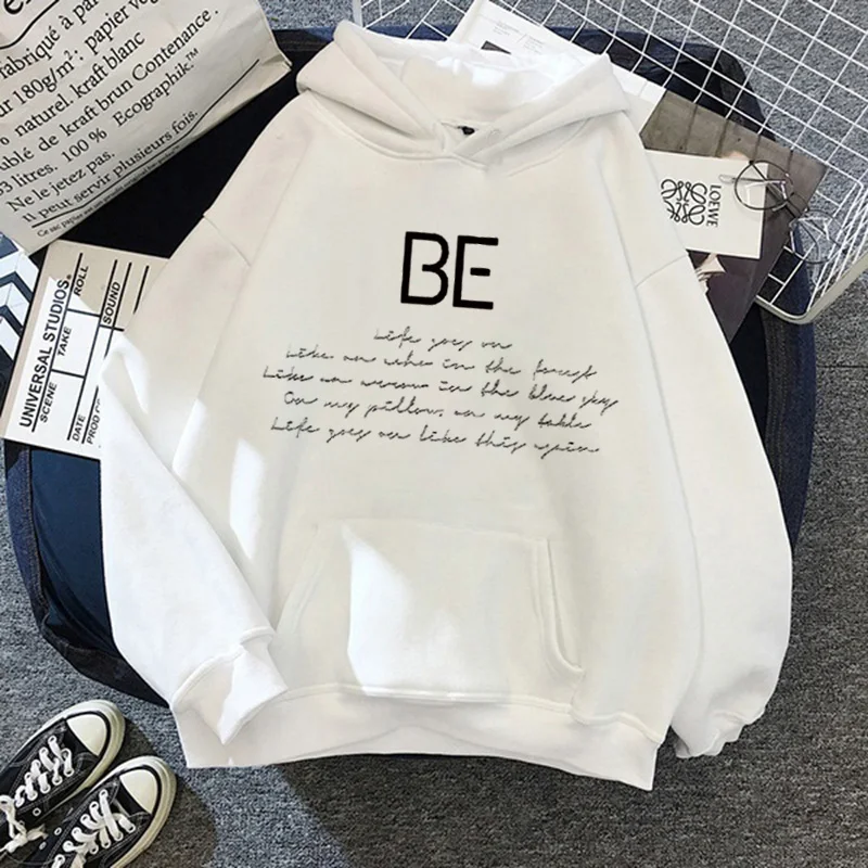 New Album BE Printed Harajuku Hoodies Kpop Korean Style Loose Sweatshirt Korean Fashion Hip Hop Pullover All-match Women Hoodies
New Album BE Printed Harajuku Hoodies Kpop Korean Style Loose Sweatshirt Korean Fashion Hip Hop Pullover All-match Women Hoodies