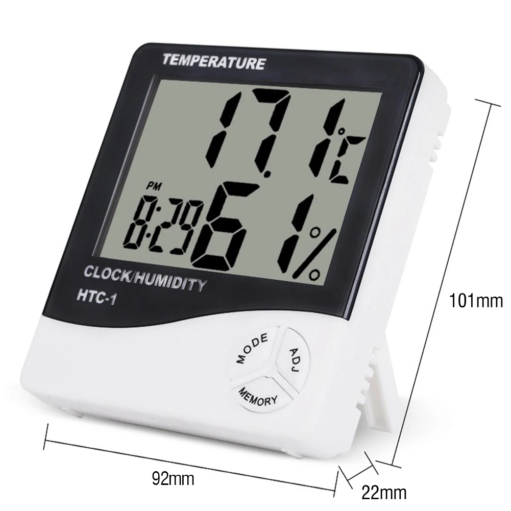 LCD Electronic Digital Temperature Humidity Meter Indoor Outdoor Thermometer Hygrometer Weather Station Clock
LCD Electronic Digital Temperature Humidity Meter Indoor Outdoor Thermometer Hygrometer Weather Station Clock