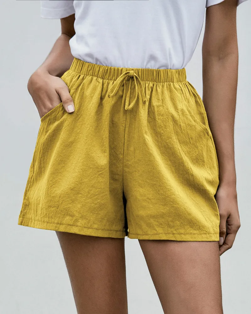 Summer Women Linen Wide-Leg Shorts with Pockets Sexy Casual Fashion Slim Elastic Solid Short Pants Mid Waist Loose Bottoms
Summer Women Linen Wide-Leg Shorts with Pockets Sexy Casual Fashion Slim Elastic Solid Short Pants Mid Waist Loose Bottoms