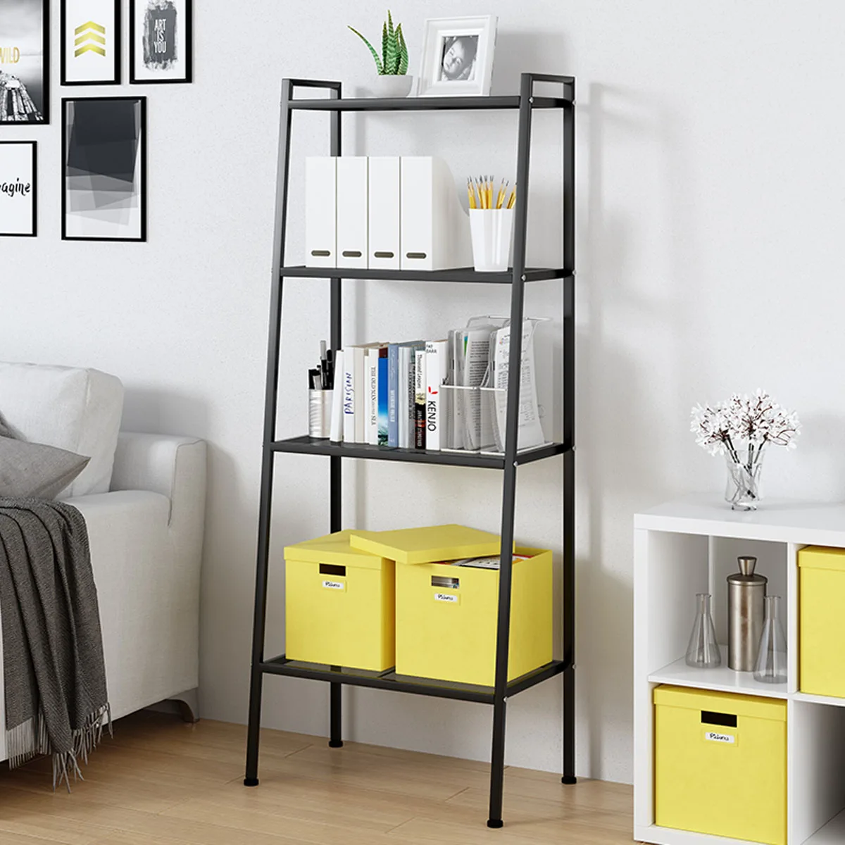 4-Tier Durable Bookcase Bookshelf Leaning Wall Shelf Shelving Ladder For Kids Home Decoration
4-Tier Durable Bookcase Bookshelf Leaning Wall Shelf Shelving Ladder For Kids Home Decoration