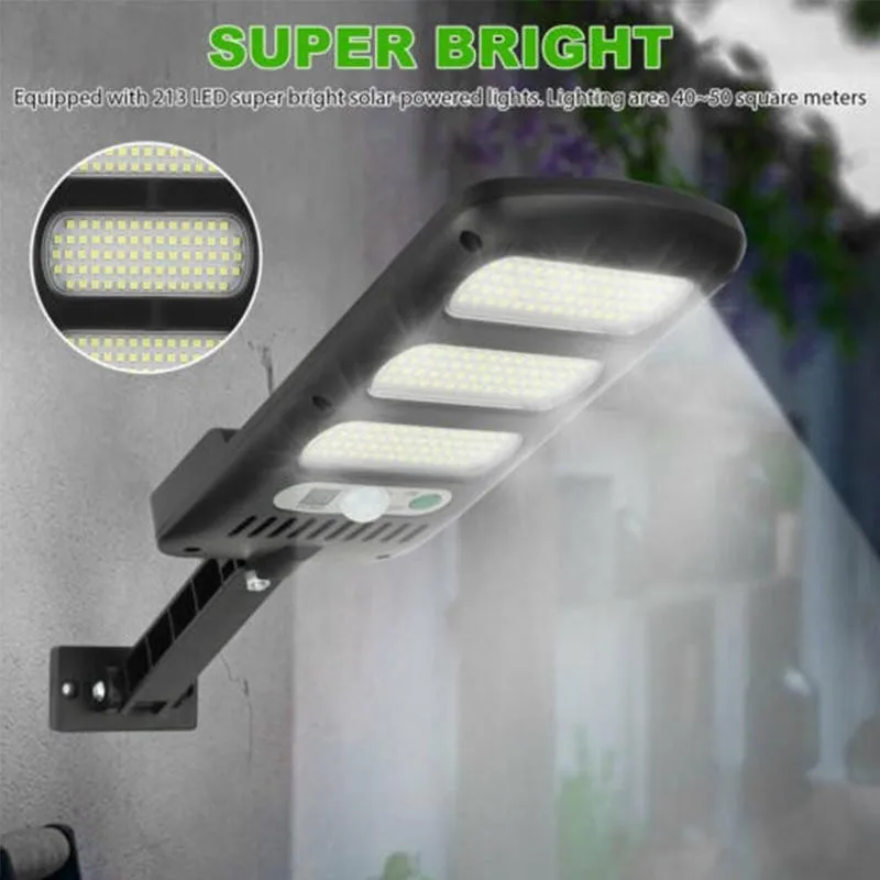 213led Solar Powered Wall Light Outdoor Motion Sensor Waterproof Garden Decoration Lighting Courtyard Porch Street Security Lamp
213led Solar Powered Wall Light Outdoor Motion Sensor Waterproof Garden Decoration Lighting Courtyard Porch Street Security Lamp