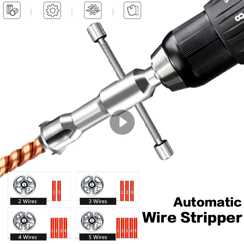 Automatic Wire Stripper Stripper Line Cable Peeling Twisting Connector Electrician Twisted Wire Hand Tool Household Repair Tools
Automatic Wire Stripper Stripper Line Cable Peeling Twisting Connector Electrician Twisted Wire Hand Tool Household Repair Tools