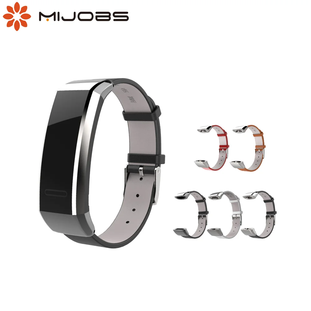 Кожаный ремешок Mijobs для умного браслета Huawei Band 2 Pro B29 B19 фитнес трекер сменный