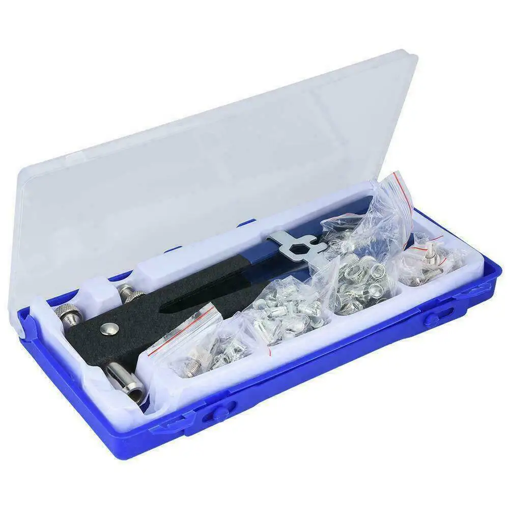 110pcs Hand Rivet Nut Gun Hand Insert Riveter Tool Manual Mandrels M3 M4 M5 M6 M8 Riveting Rivet Toolbox
110pcs Hand Rivet Nut Gun Hand Insert Riveter Tool Manual Mandrels M3 M4 M5 M6 M8 Riveting Rivet Toolbox