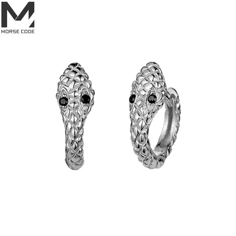 MC 925 Silver Snake Unusual Hoop Earrings With Black Zircon Fashion Animal Snake Shaped Gold Silver Earrings Silver 925 Jewelry
MC 925 Silver Snake Unusual Hoop Earrings With Black Zircon Fashion Animal Snake Shaped Gold Silver Earrings Silver 925 Jewelry
