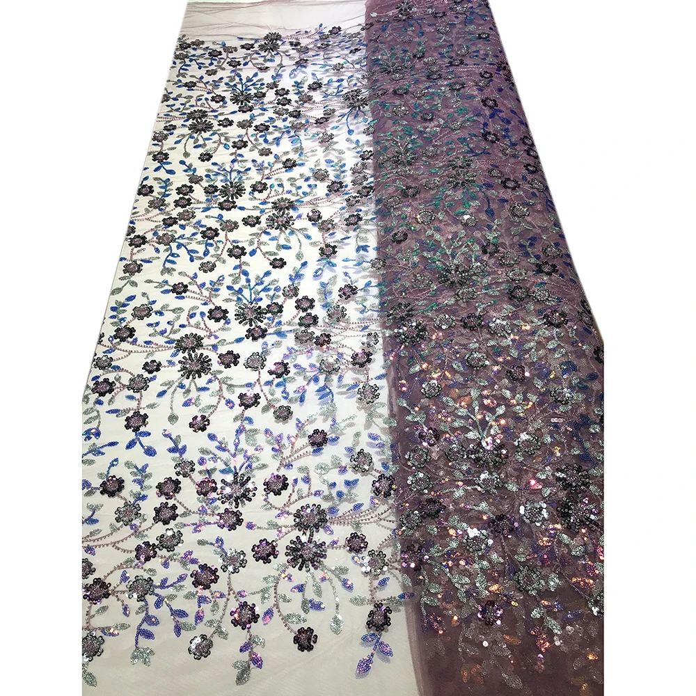 Colorful Gorgeous African Embroidered Flower Lace Beaded Fabric with Sequins Tulle Mesh for Sewing Nigerian Wedding Party Dress
Colorful Gorgeous African Embroidered Flower Lace Beaded Fabric with Sequins Tulle Mesh for Sewing Nigerian Wedding Party Dress