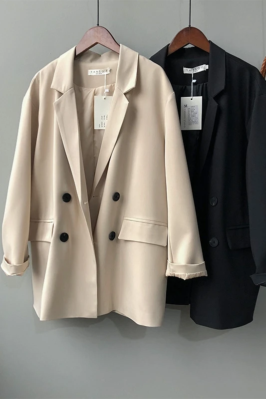 Designer Blazer Jacket Buttons Top Quality Metal Outer Size Double Breasted Women's Outwear 
Designer Blazer Jacket Buttons Top Quality Metal Outer Size Double Breasted Women's Outwear