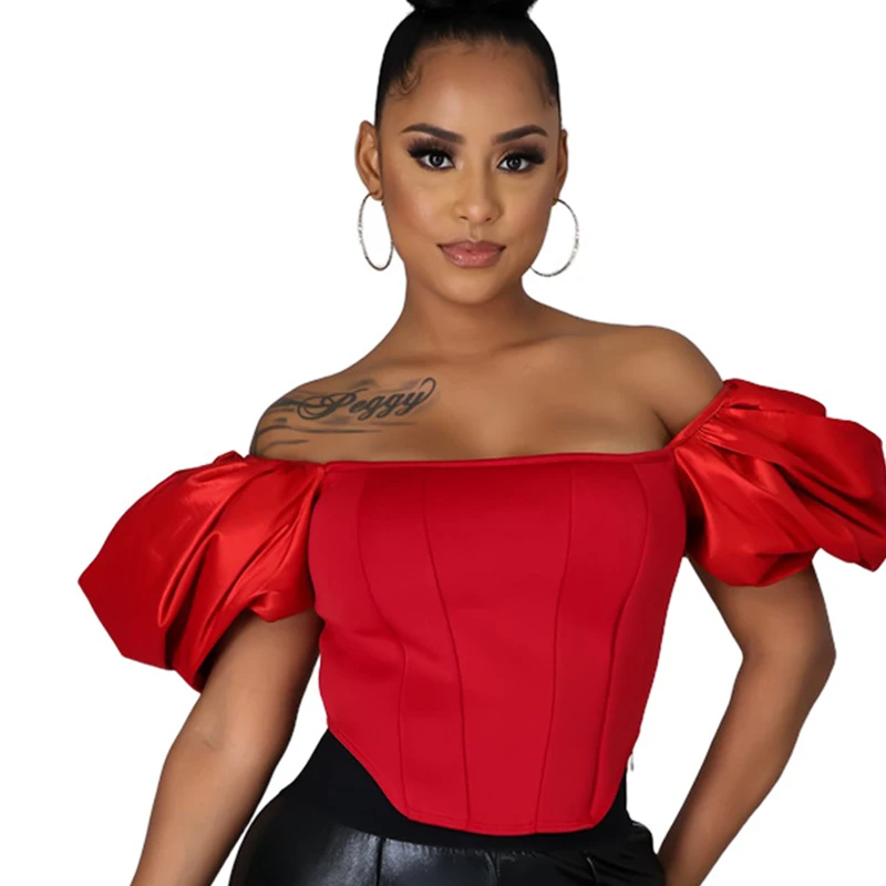 Sexy Off Shoulder Crop Tops Fashion Summer Clothes for Women Streetwear Puff Sleeve Bodycon T Shirt Top Night Club Top
Sexy Off Shoulder Crop Tops Fashion Summer Clothes for Women Streetwear Puff Sleeve Bodycon T Shirt Top Night Club Top
