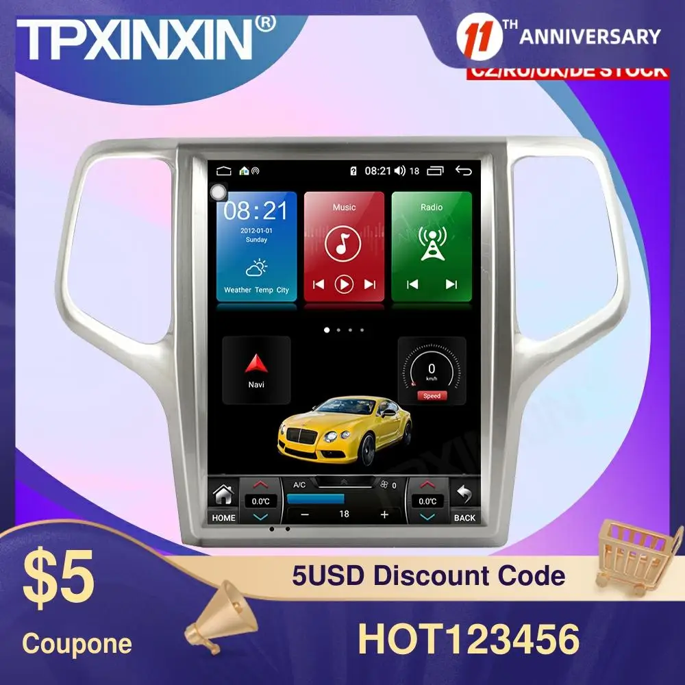Android 9 Car GPS Navigation For JEEP Grand Cherokee 2008-2013 Tesla Style Head unit Multimedia player Auto Radio Tape Recorder
Android 9 Car GPS Navigation For JEEP Grand Cherokee 2008-2013 Tesla Style Head unit Multimedia player Auto Radio Tape Recorder