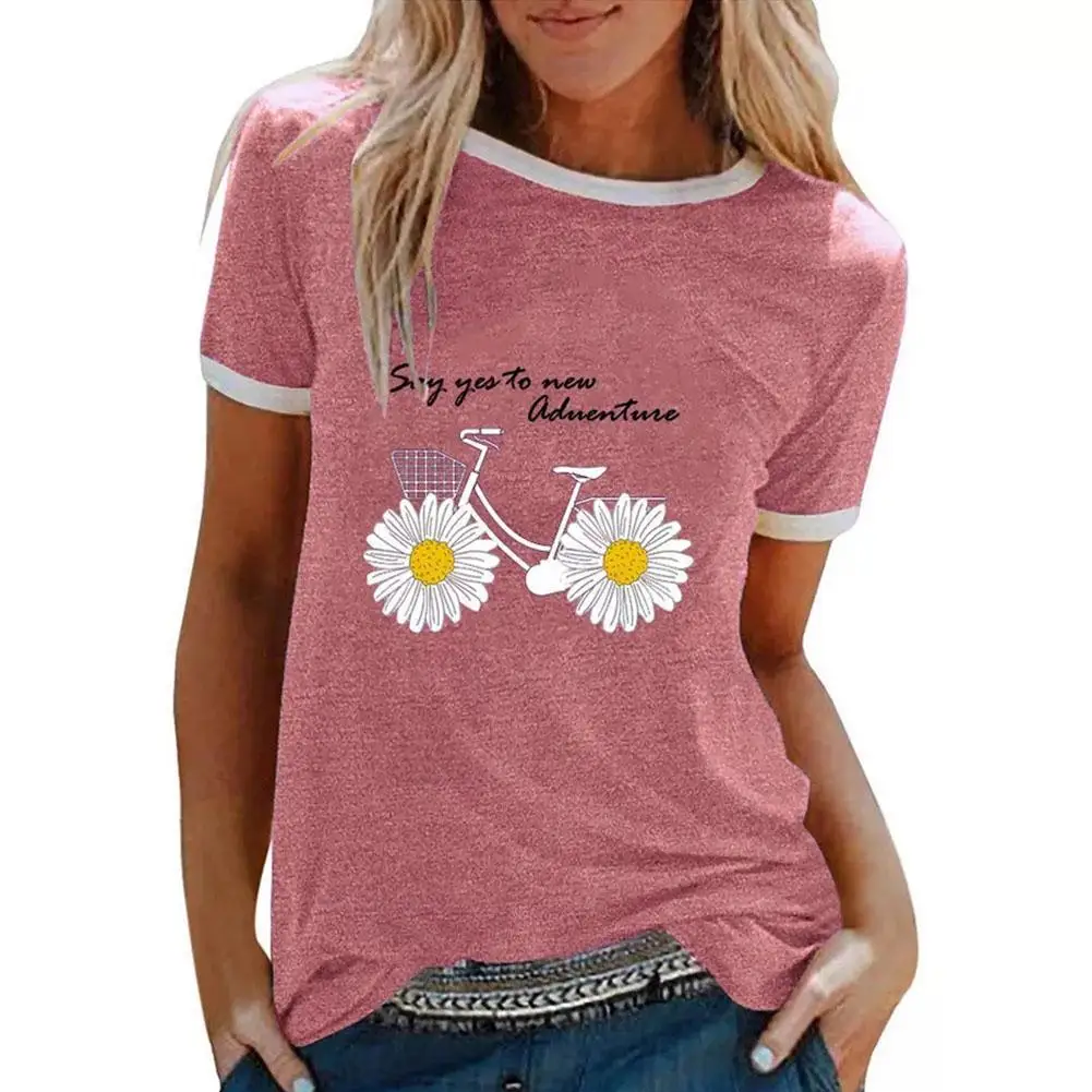 HOT SALES!!! Women Casual O Neck Short Sleeve Bike Marguerite Print Loose T-shirt Blouse Top
HOT SALES!!! Women Casual O Neck Short Sleeve Bike Marguerite Print Loose T-shirt Blouse Top