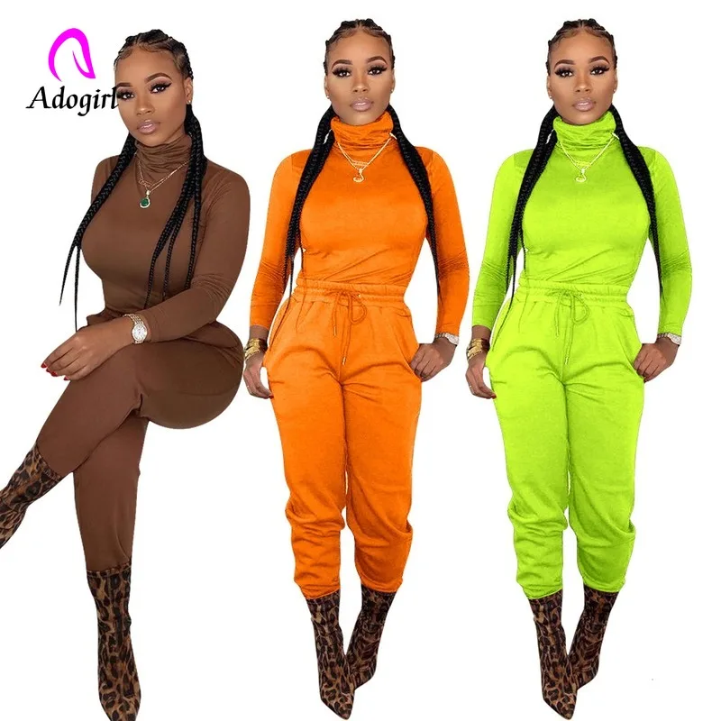 Neon Green Women Tracksuit 2019 Winter Women 2 Two Pieces Sets Solid Color Turtleneck Full Sleeve Top Slim Pants Suit Sportwear
Neon Green Women Tracksuit 2019 Winter Women 2 Two Pieces Sets Solid Color Turtleneck Full Sleeve Top Slim Pants Suit Sportwear