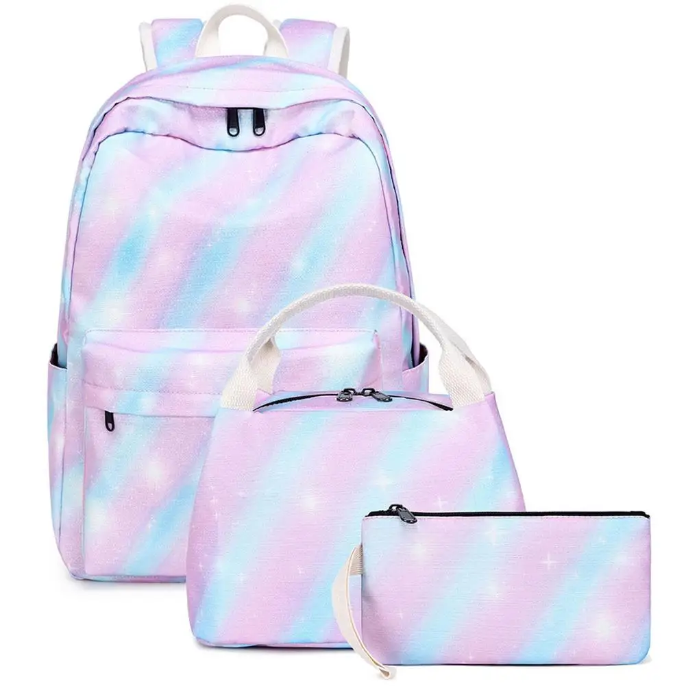 Fashion Backpack Canvas Women Backpack Anti-theft Shoulder Bag New School Bag For Teenager Girls Three-piece suit rainbow
Fashion Backpack Canvas Women Backpack Anti-theft Shoulder Bag New School Bag For Teenager Girls Three-piece suit rainbow