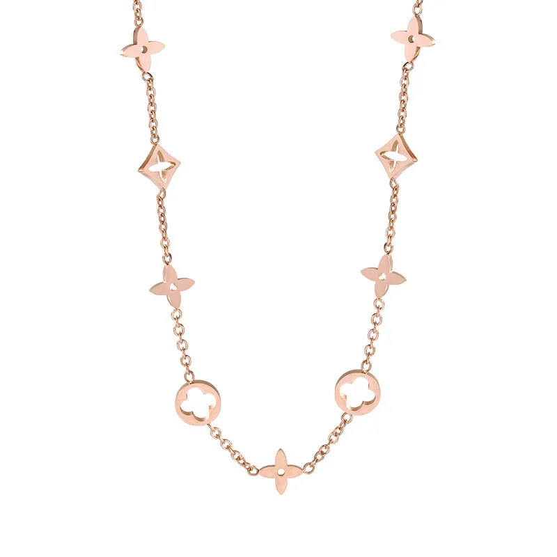 New simple temperament web celebrity light luxury titanium steel lucky grass necklace female collarbone chain
New simple temperament web celebrity light luxury titanium steel lucky grass necklace female collarbone chain