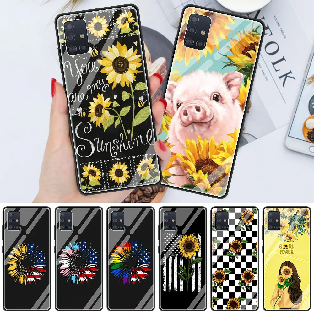 Sunflower Tempered Glass Cover for Samsung Galaxy A21S A50 A51 A70 A71 A10 A41 M31 M51 Luxury Soft Edge Case Shell
Sunflower Tempered Glass Cover for Samsung Galaxy A21S A50 A51 A70 A71 A10 A41 M31 M51 Luxury Soft Edge Case Shell