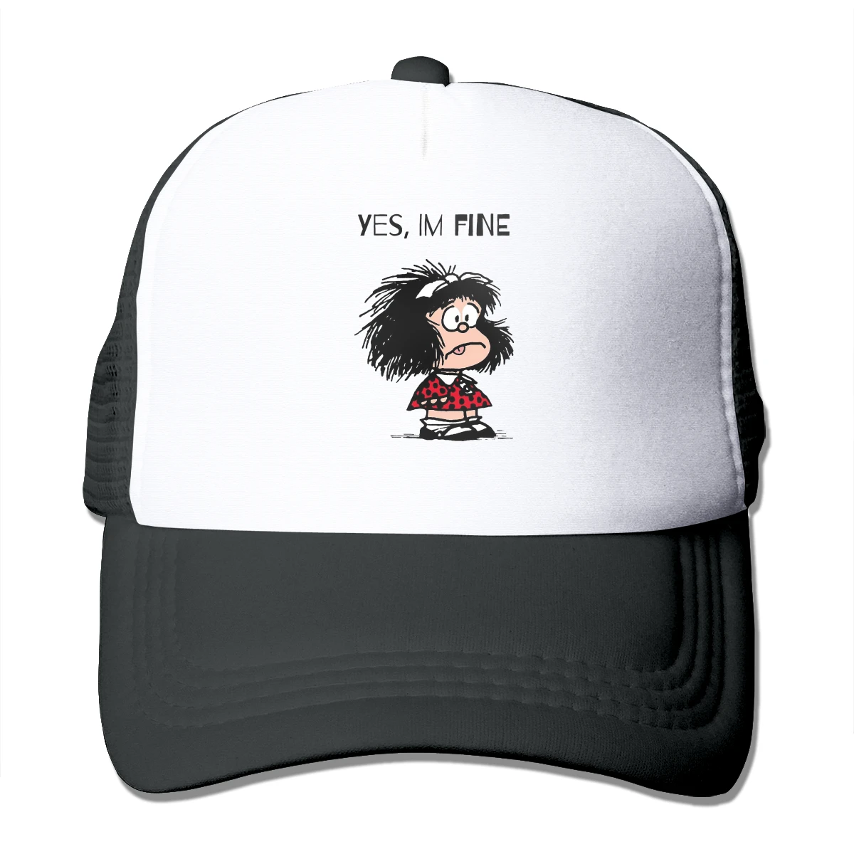 Забавная сетчатая бейсболка Mafalda Quino с козырьком манга и надписью Yes I'm Fine, Снэпбэк Кепка, уличная Регулируемая Кепка с козырьком Kpop
Забавная сетчатая бейсболка Mafalda Quino с козырьком манга и надписью Yes I'm Fine, Снэпбэк Кепка, уличная Регулируемая Кепка с козырьком Kpop
