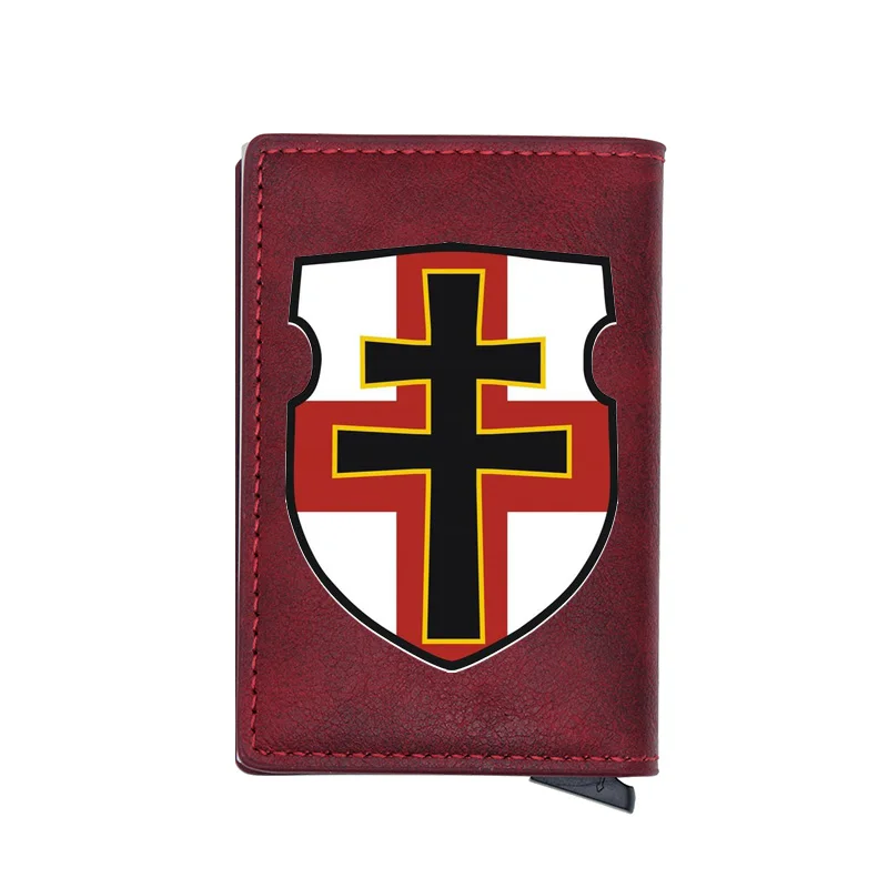 Classic Fashion Blue Color Cross Knights Templar Digital Printing Leather Aluminium Card Holder Short Wallet Men Women
Classic Fashion Blue Color Cross Knights Templar Digital Printing Leather Aluminium Card Holder Short Wallet Men Women