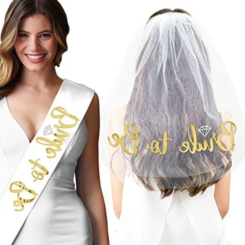 4 Colors Simple Elegant Tulle Bachelorette Party Supplies Wedding Veils Two Layer With Comb Gilded Bridal Veil for Bride for Mar
4 Colors Simple Elegant Tulle Bachelorette Party Supplies Wedding Veils Two Layer With Comb Gilded Bridal Veil for Bride for Mar
