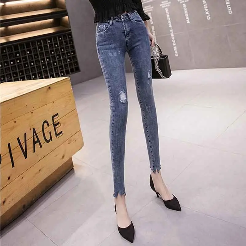 2021 Women Spring Autumn Casual Skinny Jeans Lady Button Long Pocket High Waist Trousers Female Loose Pencil Denim Pants F922
2021 Women Spring Autumn Casual Skinny Jeans Lady Button Long Pocket High Waist Trousers Female Loose Pencil Denim Pants F922