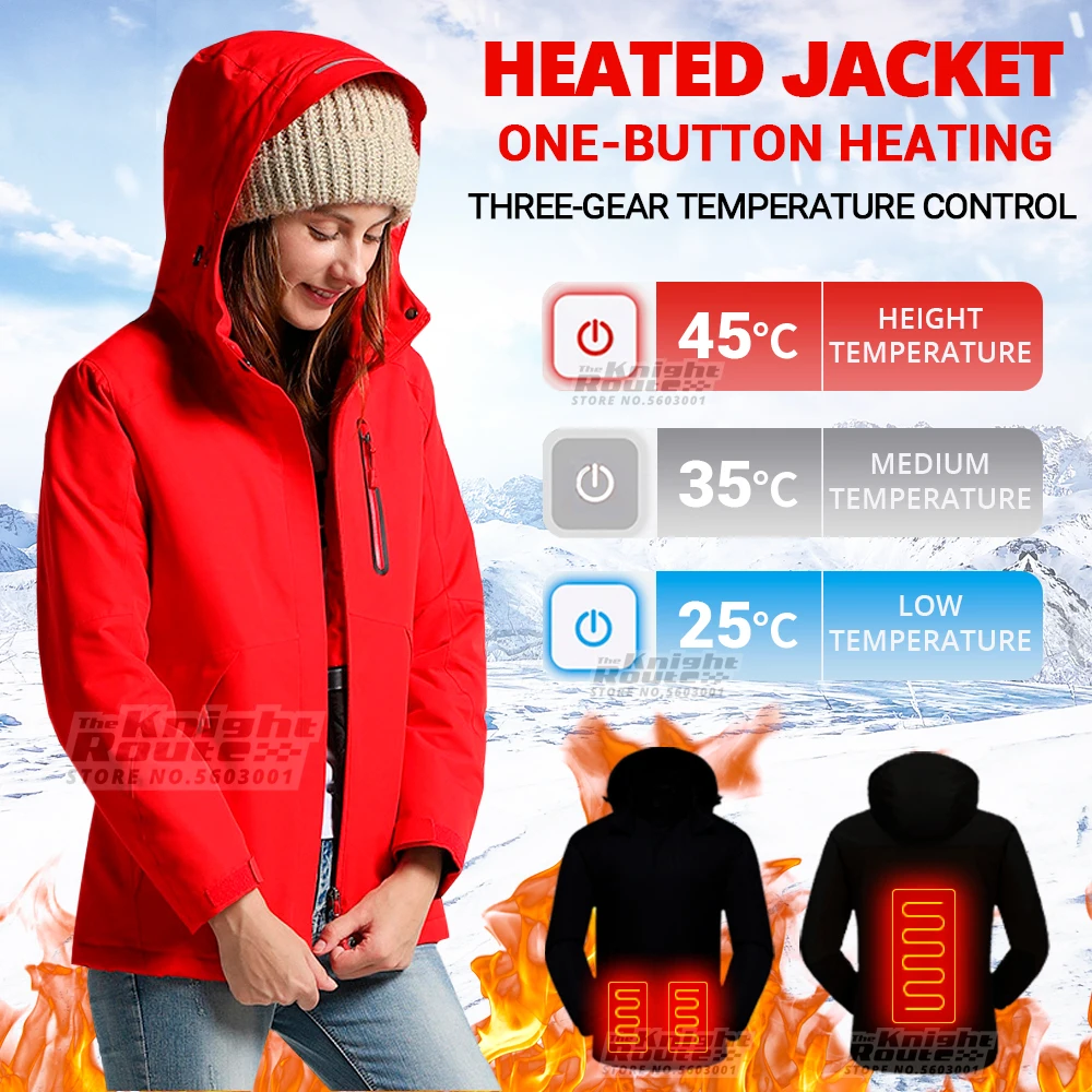 Electric Heated Jacket Women Outdoor Jacket USB Thermal Warm Heated Vest Winter Motorcycle Jacket Moto Biker Motorbike Coat Ski
Electric Heated Jacket Women Outdoor Jacket USB Thermal Warm Heated Vest Winter Motorcycle Jacket Moto Biker Motorbike Coat Ski