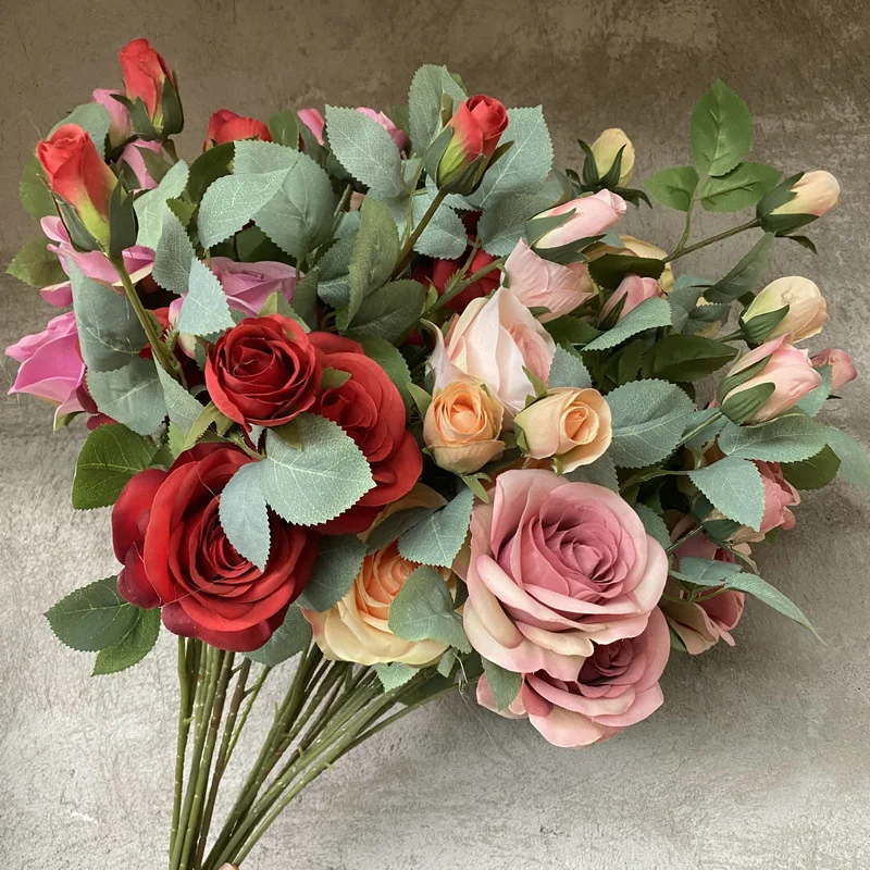Four Heads Rose Artificial Flower Wedding Decoration Simulation Rose Bouquet Home Decoration Garden Decoration Room Decoration
Four Heads Rose Artificial Flower Wedding Decoration Simulation Rose Bouquet Home Decoration Garden Decoration Room Decoration