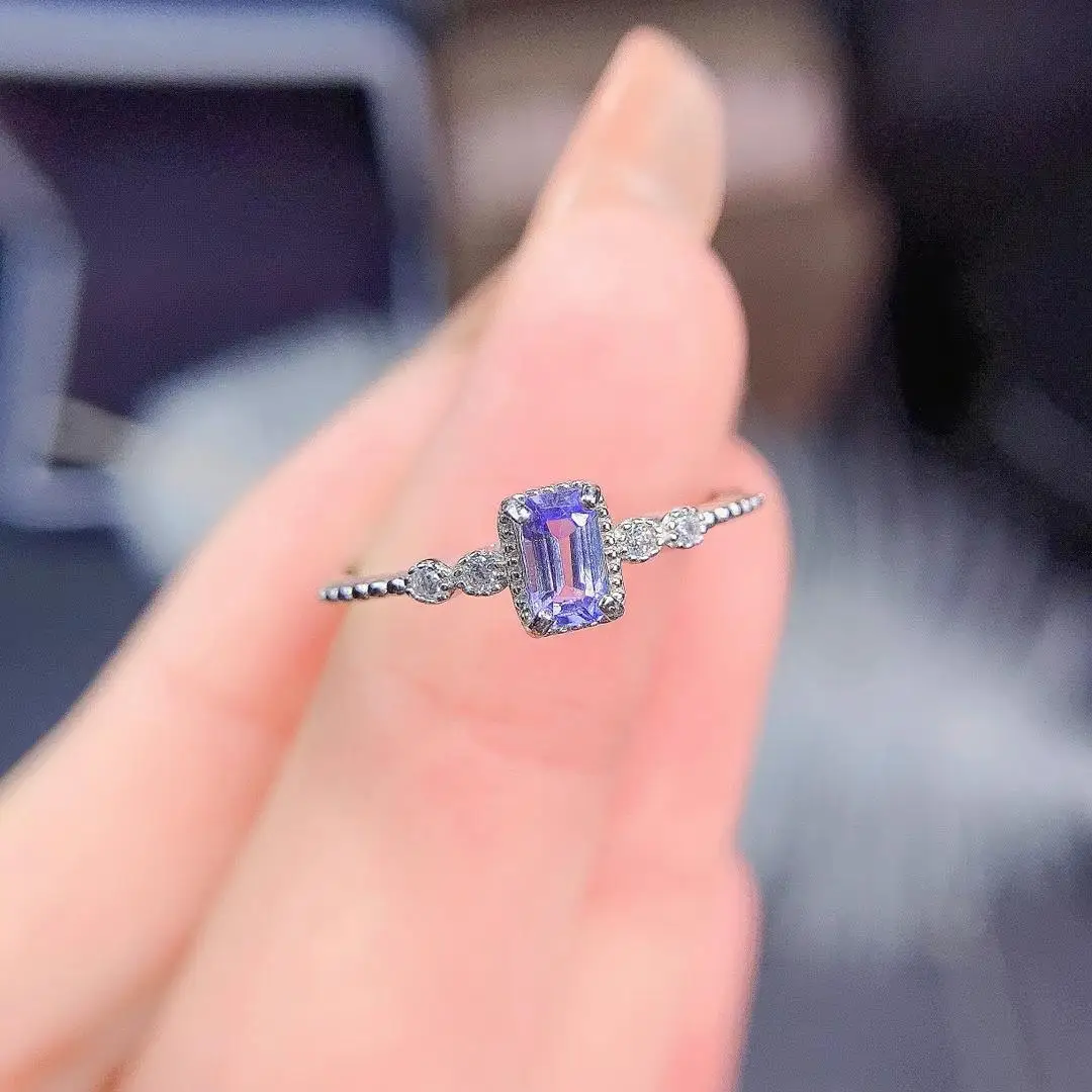 Elegant lovely square circle Natural blue tanzanite gem ring S925 silver natural gemstone ring girl women party gift jewelry
Elegant lovely square circle Natural blue tanzanite gem ring S925 silver natural gemstone ring girl women party gift jewelry