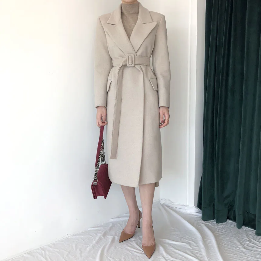 Зима 2020 Женский Осенний классический бежевый шерстяной с поясом женский халат Верхняя одежда длинное пальто manteau femme abrigos mujer
Зима 2020 Женский Осенний классический бежевый шерстяной с поясом женский халат Верхняя одежда длинное пальто manteau femme abrigos mujer