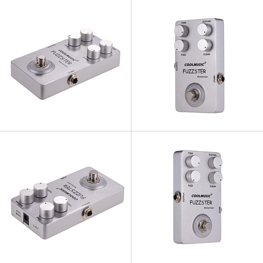 COOLMUSIC C-FC1 Fuzzster Distortion Guitar Effect Pedal Bass Fuzz Pedal Guitar Pedal for Guitars Alluminum Alloy Shell Silver
COOLMUSIC C-FC1 Fuzzster Distortion Guitar Effect Pedal Bass Fuzz Pedal Guitar Pedal for Guitars Alluminum Alloy Shell Silver