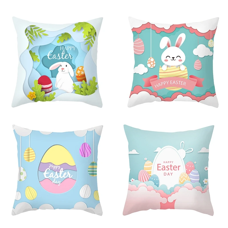 4Pcs Happy Easter Eggs Rabbit Cover Cushion Easter Decor for Home Easter Party Decorations Sofa Pillow Case 45X45Cm
4Pcs Happy Easter Eggs Rabbit Cover Cushion Easter Decor for Home Easter Party Decorations Sofa Pillow Case 45X45Cm