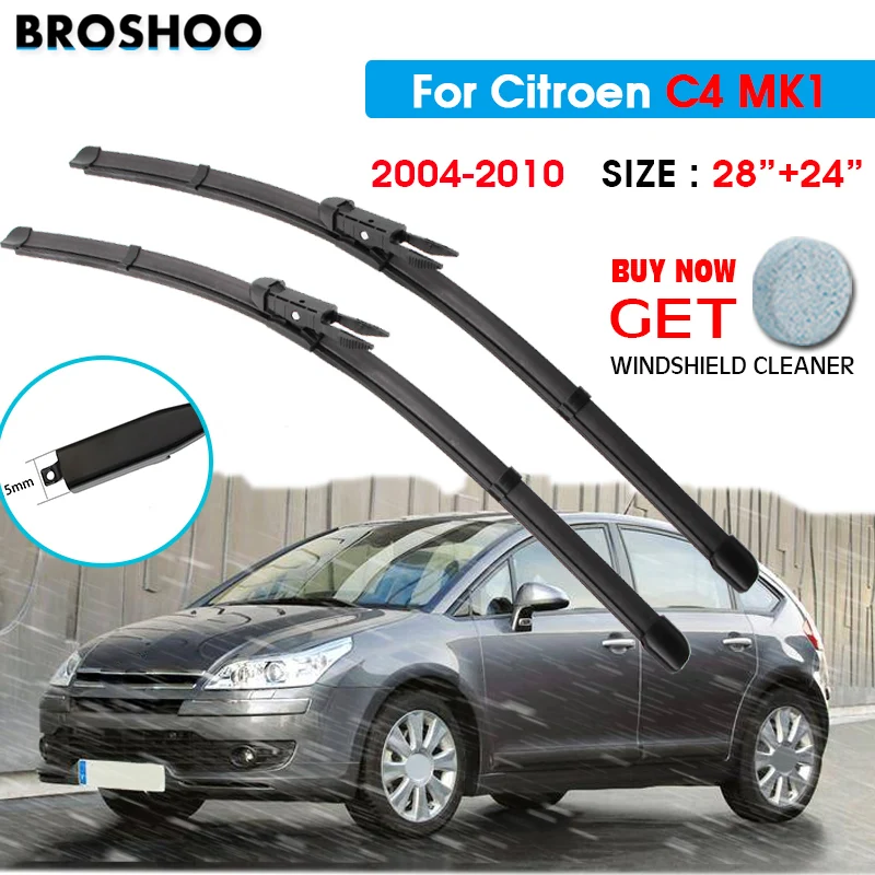 Car Wiper Blade For Citroen C4 MK1 28"+24" 2004-2010 Auto Windscreen Windshield Wipers Blades Window Fit Pinch Tab Arm
Car Wiper Blade For Citroen C4 MK1 28"+24" 2004-2010 Auto Windscreen Windshield Wipers Blades Window Fit Pinch Tab Arm
