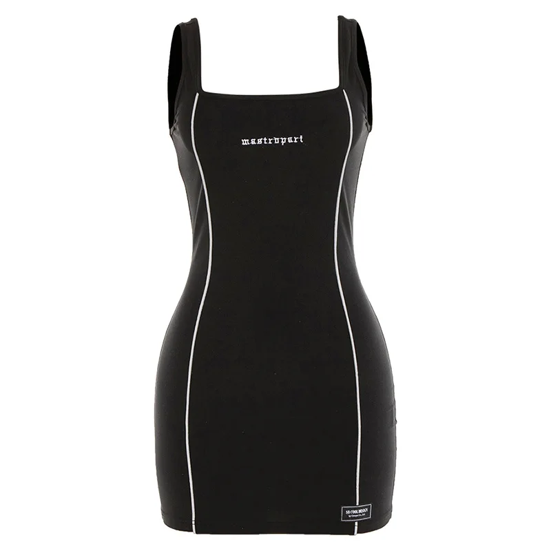 Women's High Waist Bag Hip Embroidered Reflective Strip Dress Sexy Mini Skirt Slim Nightclub Style Square Neck Camisole
Women's High Waist Bag Hip Embroidered Reflective Strip Dress Sexy Mini Skirt Slim Nightclub Style Square Neck Camisole