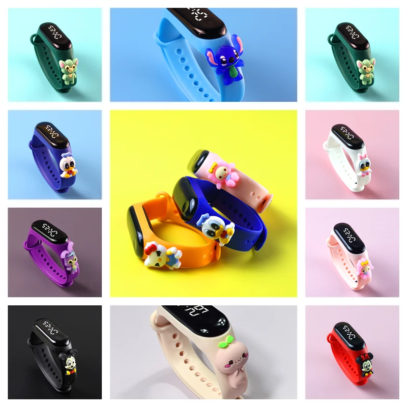 Children Digital Watch Cartoon Donald Duck Minnie Mickey Electronic Bracelet Led Cartoons Sports Electronic Watch Gifts for Kids
Children Digital Watch Cartoon Donald Duck Minnie Mickey Electronic Bracelet Led Cartoons Sports Electronic Watch Gifts for Kids