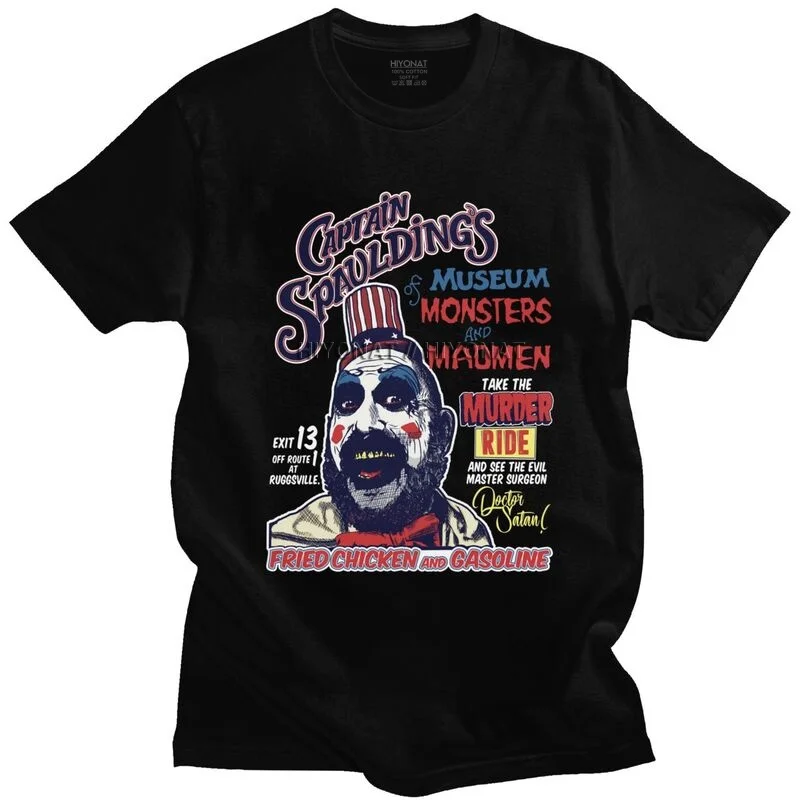 Мужская футболка с надписью Captain Spaulding's, Предварительно сжатая хлопковая Футболка с изображением музея монстров и судей, городская футболка...
Мужская футболка с надписью Captain Spaulding's, Предварительно сжатая хлопковая Футболка с изображением музея монстров и судей, городская футболка...
