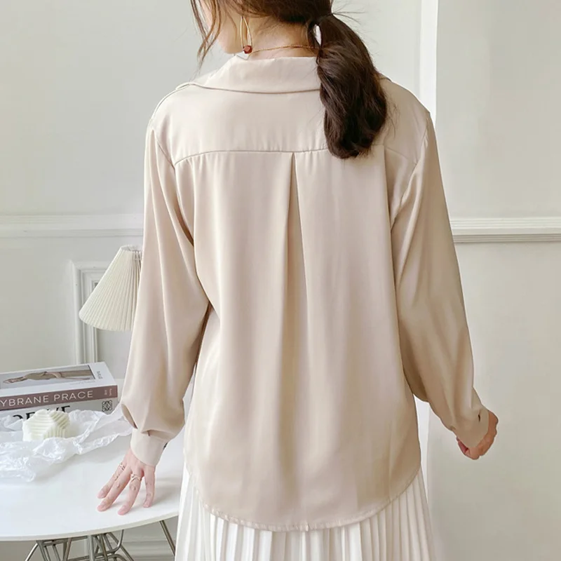 Korean Chic Loose Office Lady Style Suit Lapel Collar Fashion Long Sleeve Women's Shirt Autumn Vintage Solid Top Female 11092
Korean Chic Loose Office Lady Style Suit Lapel Collar Fashion Long Sleeve Women's Shirt Autumn Vintage Solid Top Female 11092