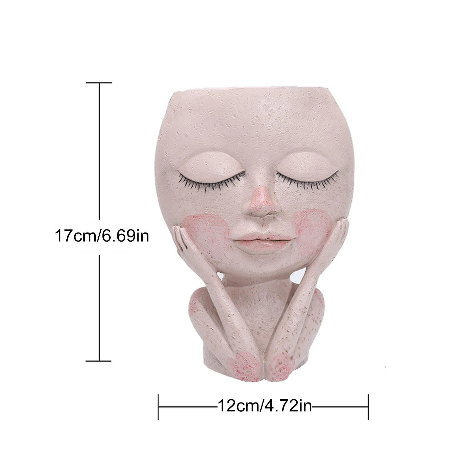 17x12x7cm Resin Flower Pot Durable Practical Resin Plant Container Decoration Beauty Face Character Flower Pot
17x12x7cm Resin Flower Pot Durable Practical Resin Plant Container Decoration Beauty Face Character Flower Pot